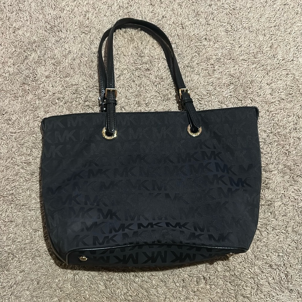 Michael Kors Monogram Tote Black